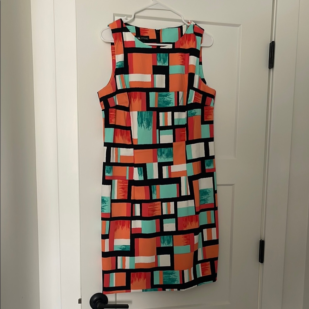 I.N. Studio Colorful Abstract Mini Dress
